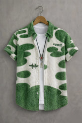 Men’s Green Textured Camo Shirt