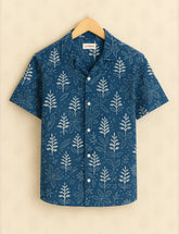 Indigo Forest Vibe Men’s Half Sleeve Shirt GenZ Edition