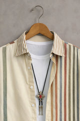 Men’s Multi-Color Vertical Stripe Shirt
