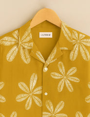 Sunny Bloom Mustard Half Sleeve Shirt GenZ Edition