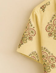 Cultural Bloom Beige Half Sleeve Shirt GenZ Edition