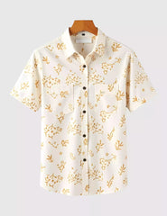 Summer Brown Patch Men's Shirt Half Sleeves Exclusive Summer Edition