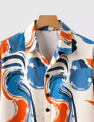 Summer Color Mix Pattern Men's Shirt Half Sleeves Exclusive Summer Edition