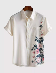 Rose on Corner Men's Shirt Half Sleeves Exclusive Summer Edition