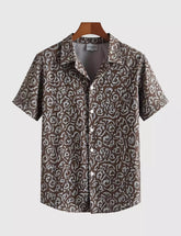 Illusion Printed Black Color Men's Shirt Half Sleeves Exclusive Summer Edition