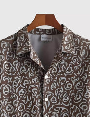Illusion Printed Black Color Men's Shirt Half Sleeves Exclusive Summer Edition