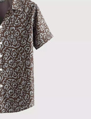 Illusion Printed Black Color Men's Shirt Half Sleeves Exclusive Summer Edition