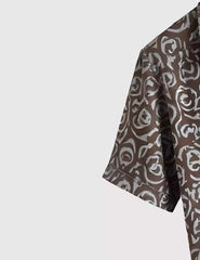 Illusion Printed Black Color Men's Shirt Half Sleeves Exclusive Summer Edition