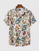 Multi Graffitty Printed Men's Shirt Half Sleeves Exclusive Summer Edition