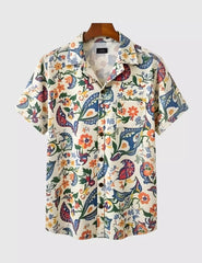 Multi Graffitty Printed Men's Shirt Half Sleeves Exclusive Summer Edition