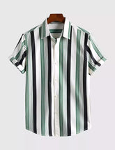 Multi Lining Printed Men's Shirt Half Sleeves Exclusive Summer Edition