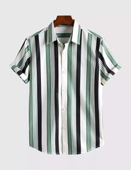 Multi Lining Printed Men's Shirt Half Sleeves Exclusive Summer Edition