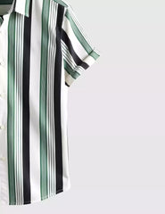 Multi Lining Printed Men's Shirt Half Sleeves Exclusive Summer Edition