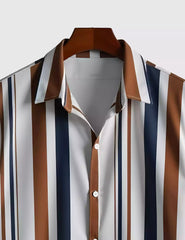 Vertical Linings Men's Shirt Half Sleeves Exclusive Summer Edition