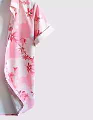 Pink Floral Men's Shirt Half Sleeves Exclusive Summer Edition