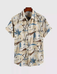 Rough Painting Men's Shirt Half Sleeves Exclusive Summer Edition