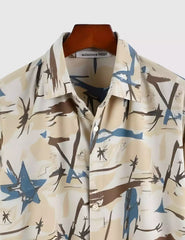 Rough Painting Men's Shirt Half Sleeves Exclusive Summer Edition