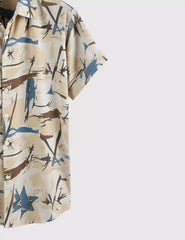 Rough Painting Men's Shirt Half Sleeves Exclusive Summer Edition