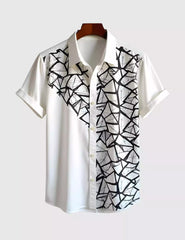 Tiles Pattern Men's Shirt Half Sleeves Exclusive Summer Edition