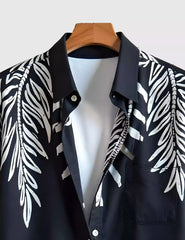 Vertical Leaf Men's Shirt Half Sleeves Exclusive Summer Edition
