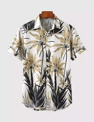 Yellow Floral Men's Shirt Half Sleeves Exclusive Summer Edition