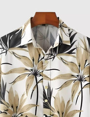 Yellow Floral Men's Shirt Half Sleeves Exclusive Summer Edition