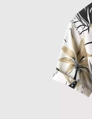 Yellow Floral Men's Shirt Half Sleeves Exclusive Summer Edition