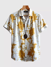 Yellow Splash Men's Shirt Half Sleeves Exclusive Summer Edition