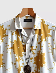 Yellow Splash Men's Shirt Half Sleeves Exclusive Summer Edition