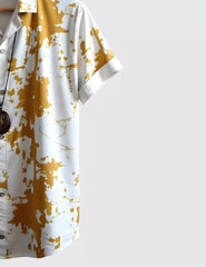 Yellow Splash Men's Shirt Half Sleeves Exclusive Summer Edition