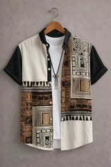 Men’s Premium Abstract Patchwork Printed Shirt