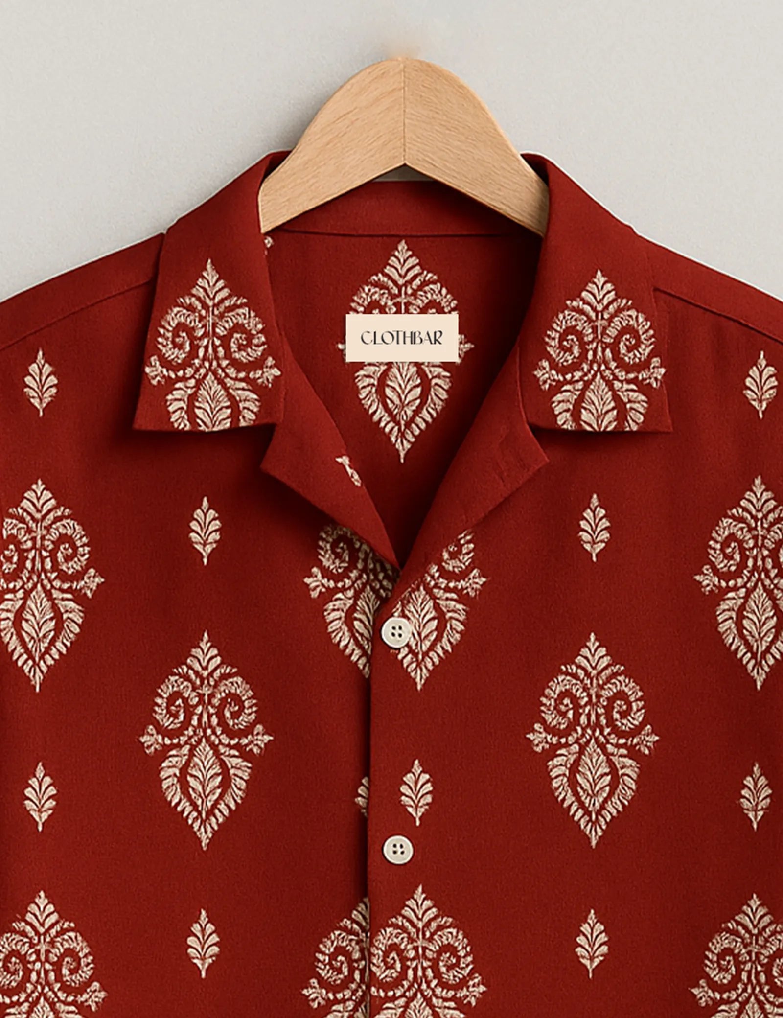 Royal Vibe Maroon Printed Half Sleeve Shirt GenZ Edition