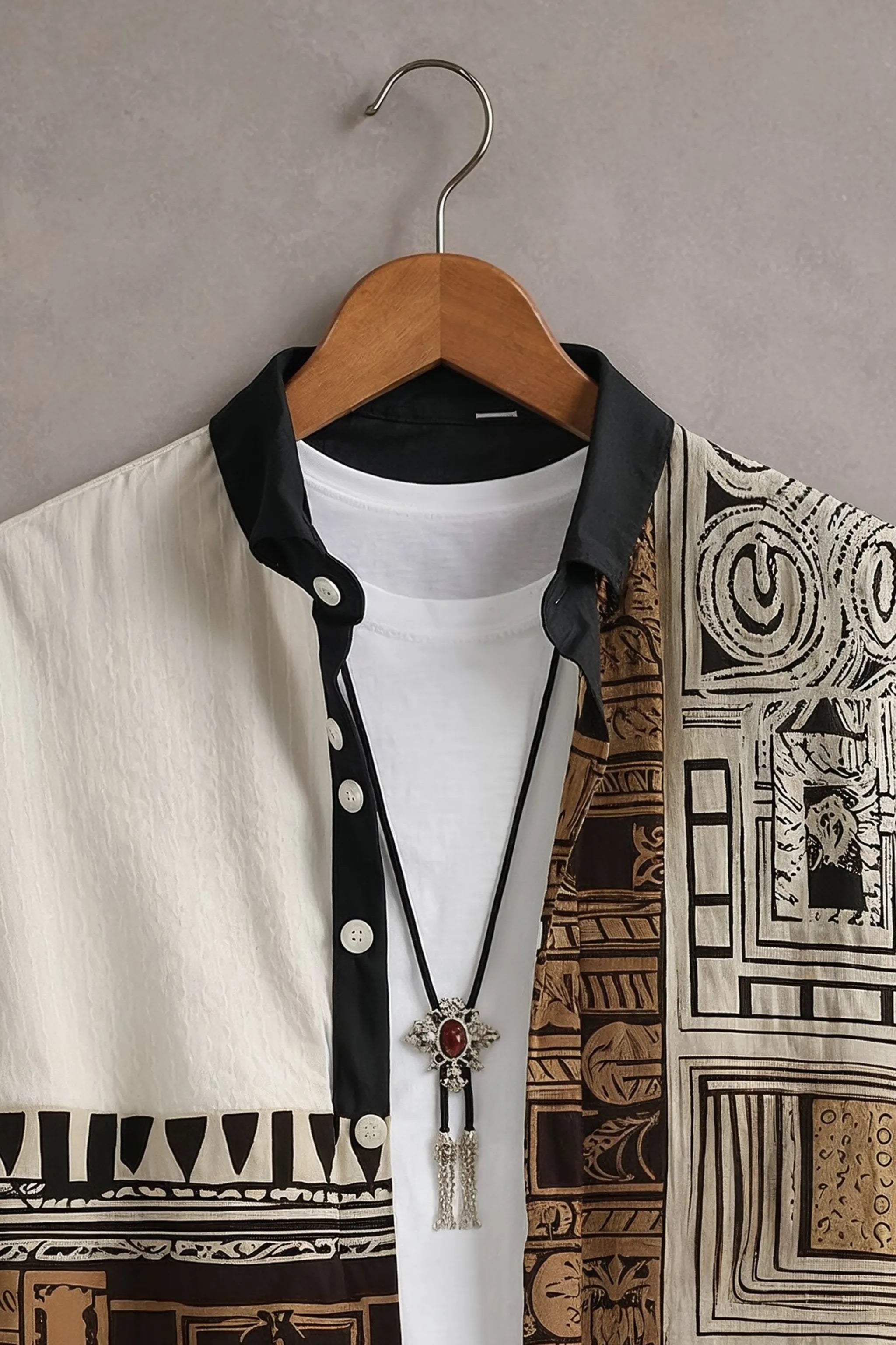 Men’s Premium Abstract Patchwork Printed Shirt