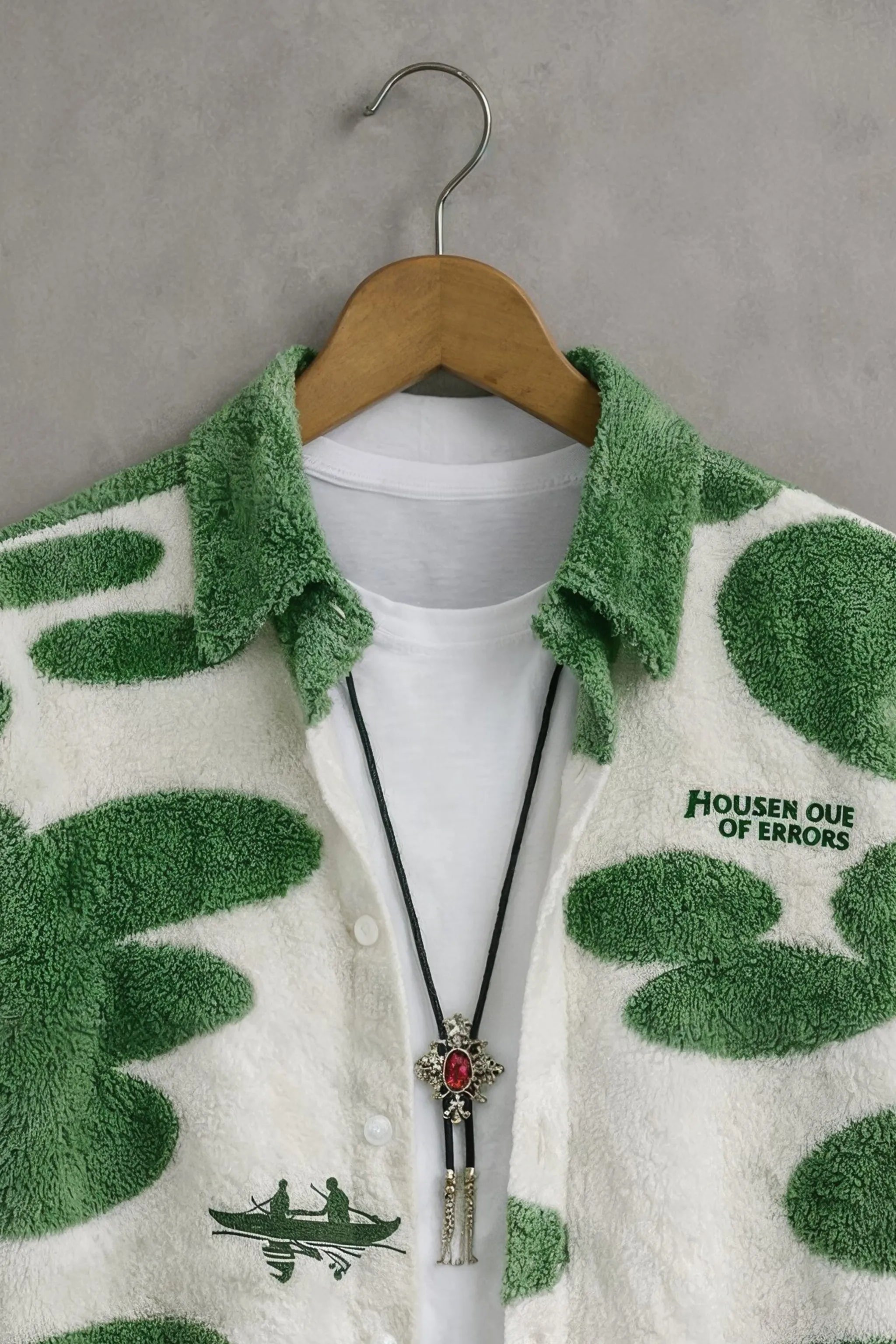 Men’s Green Textured Camo Shirt