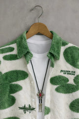 Men’s Green Textured Camo Shirt
