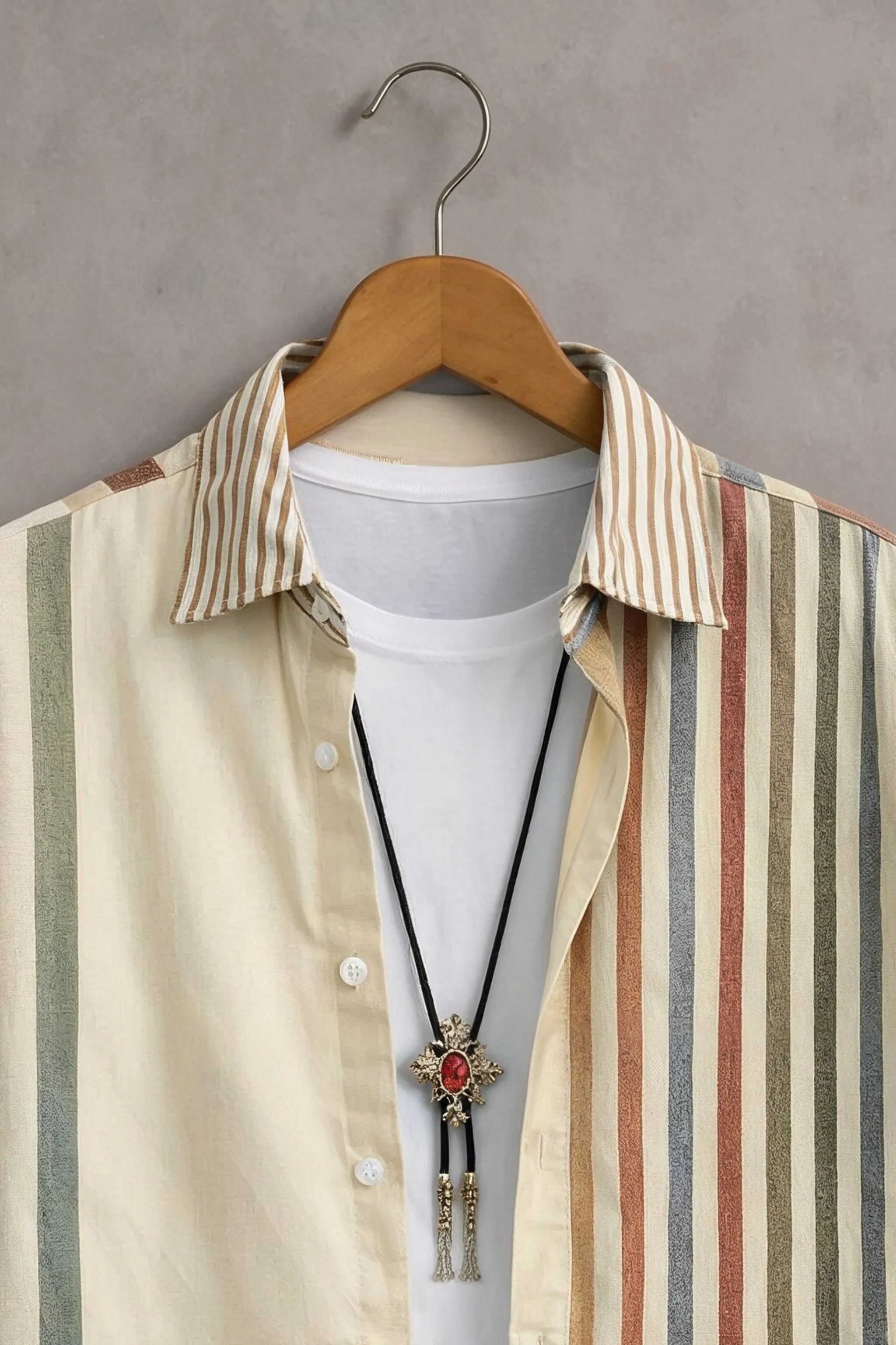 Men’s Multi-Color Vertical Stripe Shirt