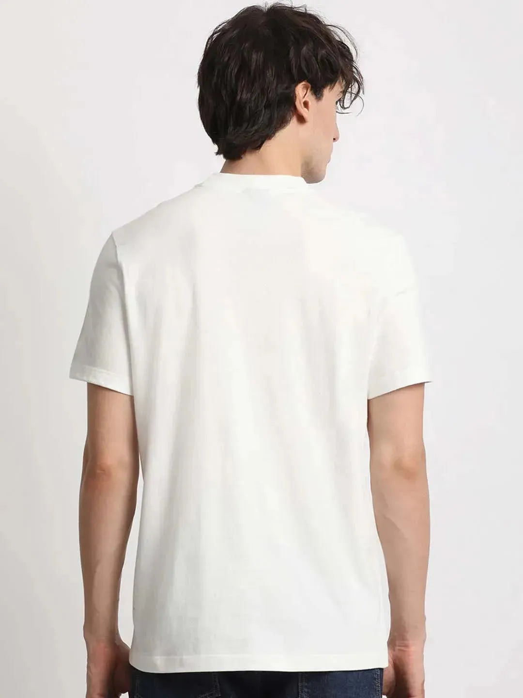 Pastel Cream Lotus Men’s Half Sleeve Shirt GenZ Edition