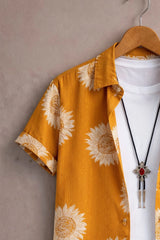 Men’s Sunflower Print Summer Shirt