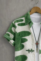 Men’s Green Textured Camo Shirt