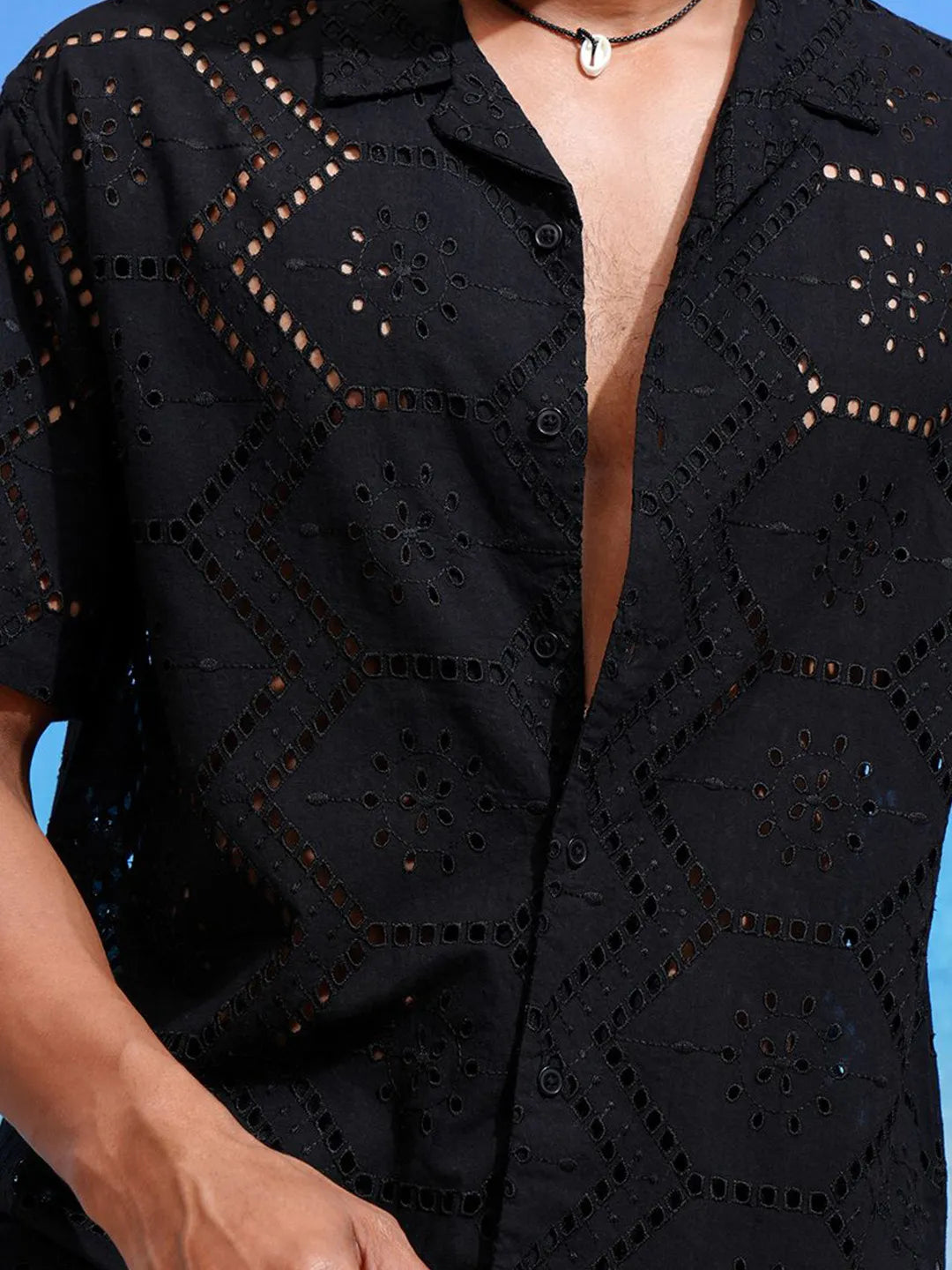 The Coastal Muse Noir Z-Black Shiffli Shirt