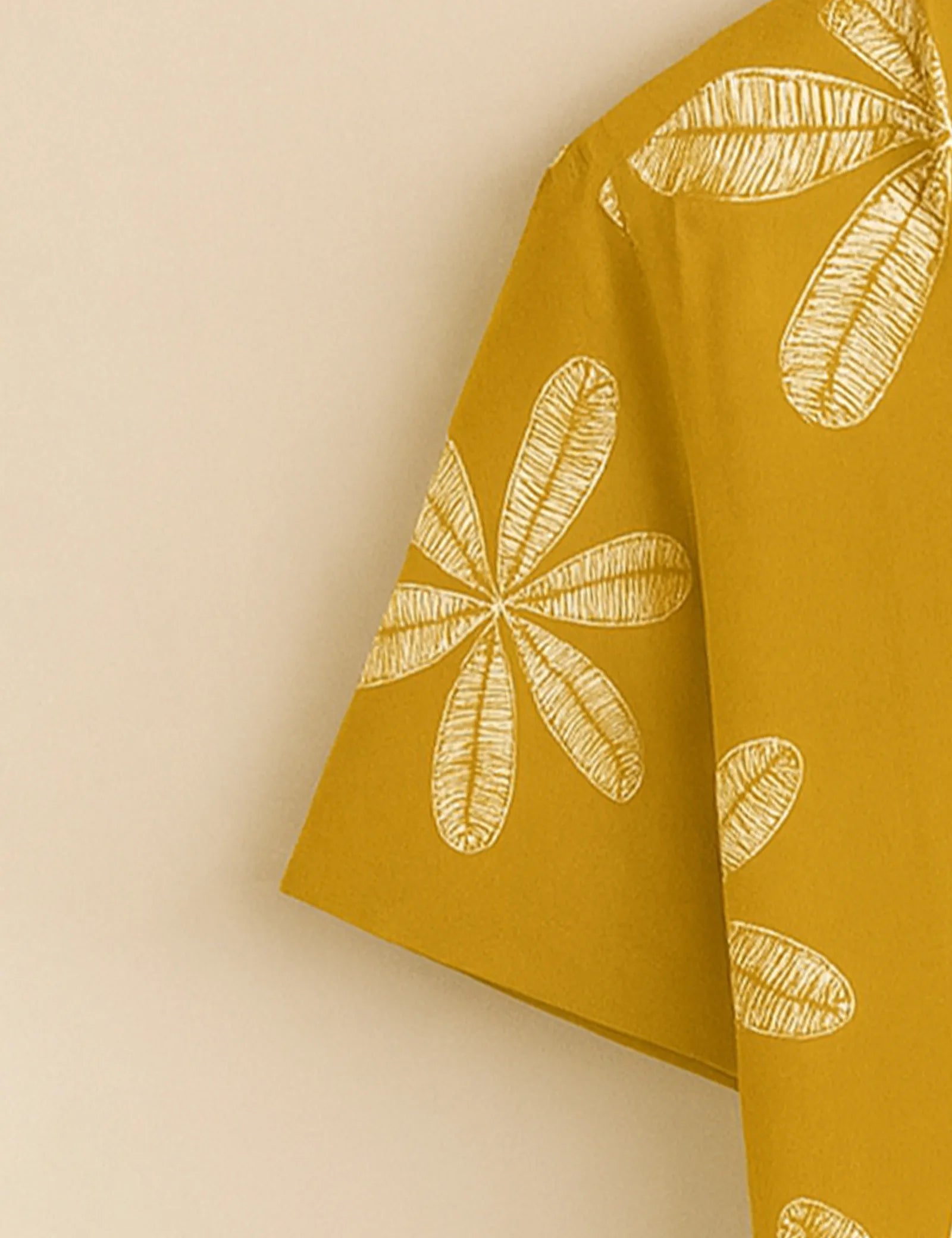 Sunny Bloom Mustard Half Sleeve Shirt GenZ Edition