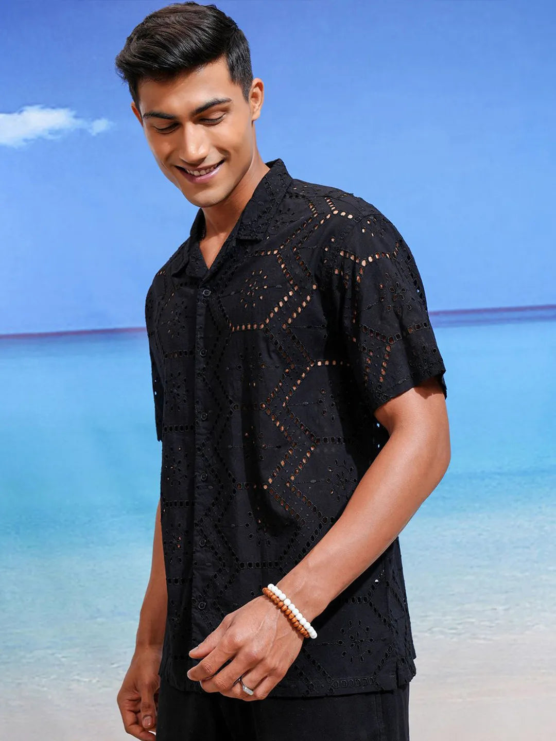 The Coastal Muse Noir Z-Black Shiffli Shirt