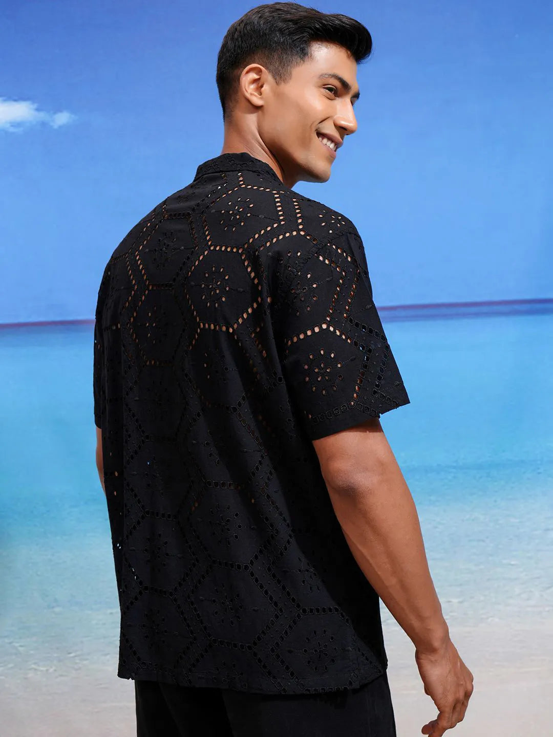 The Coastal Muse Noir Z-Black Shiffli Shirt