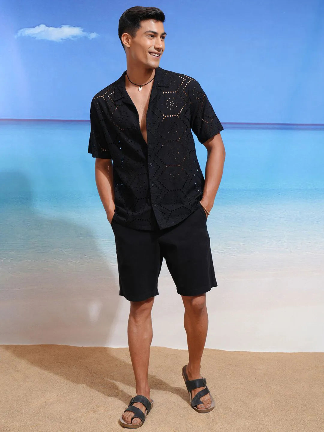 The Coastal Muse Noir Z-Black Shiffli Shirt