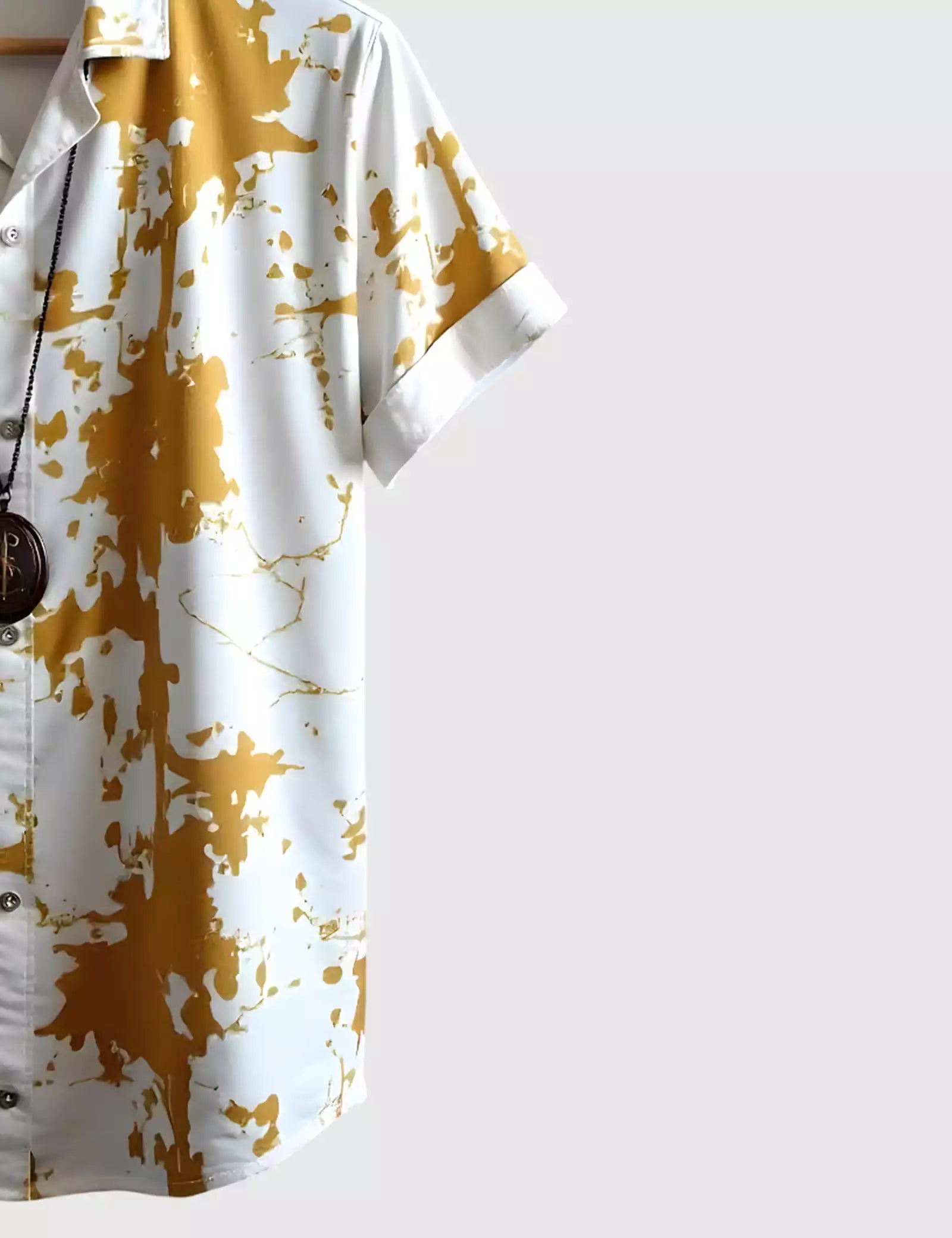 Yellow Splash Men's Shirt Half Sleeves Exclusive Summer Edition