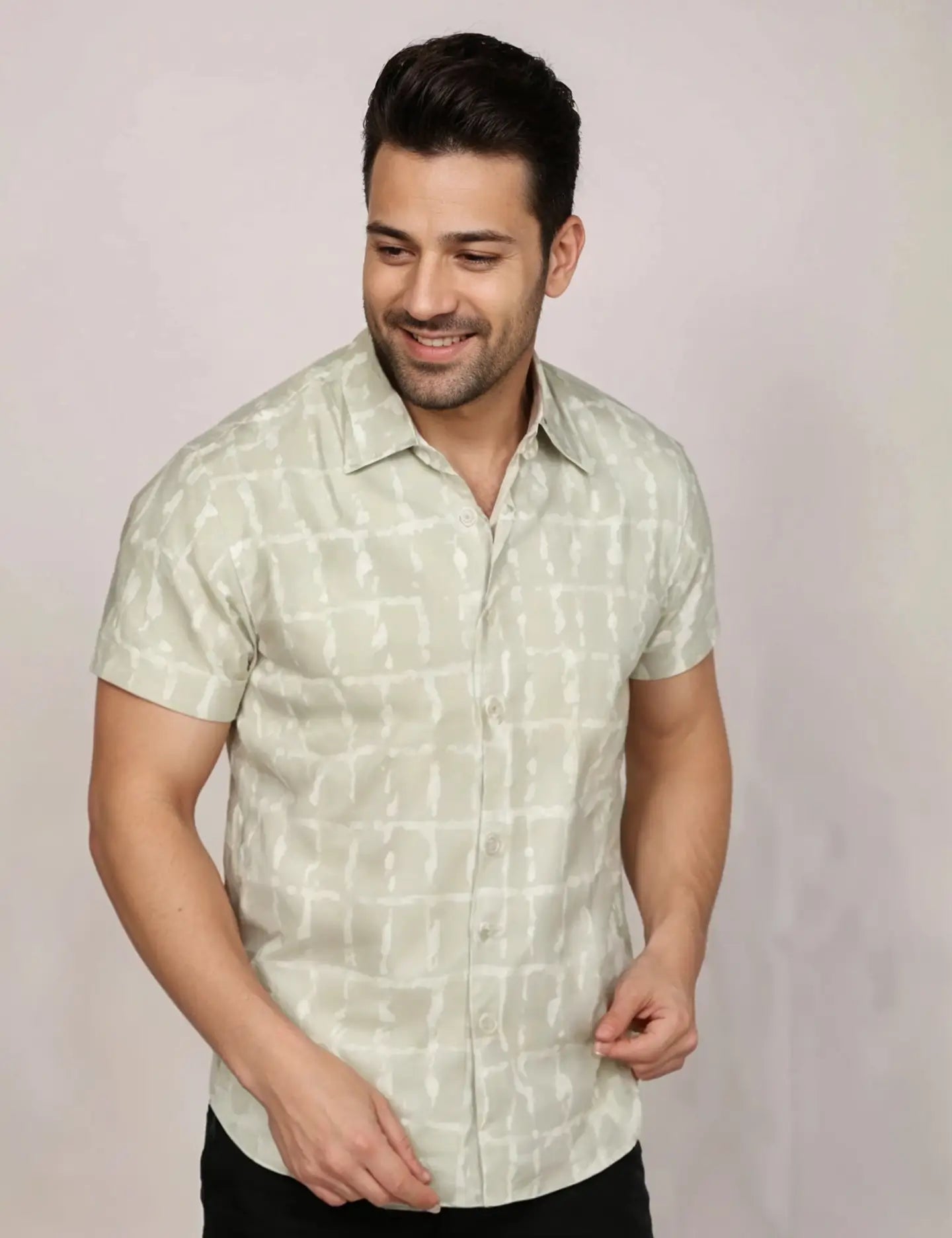 Pista Checks Men's Shirt Half Sleeves Exclusive Summer Edition