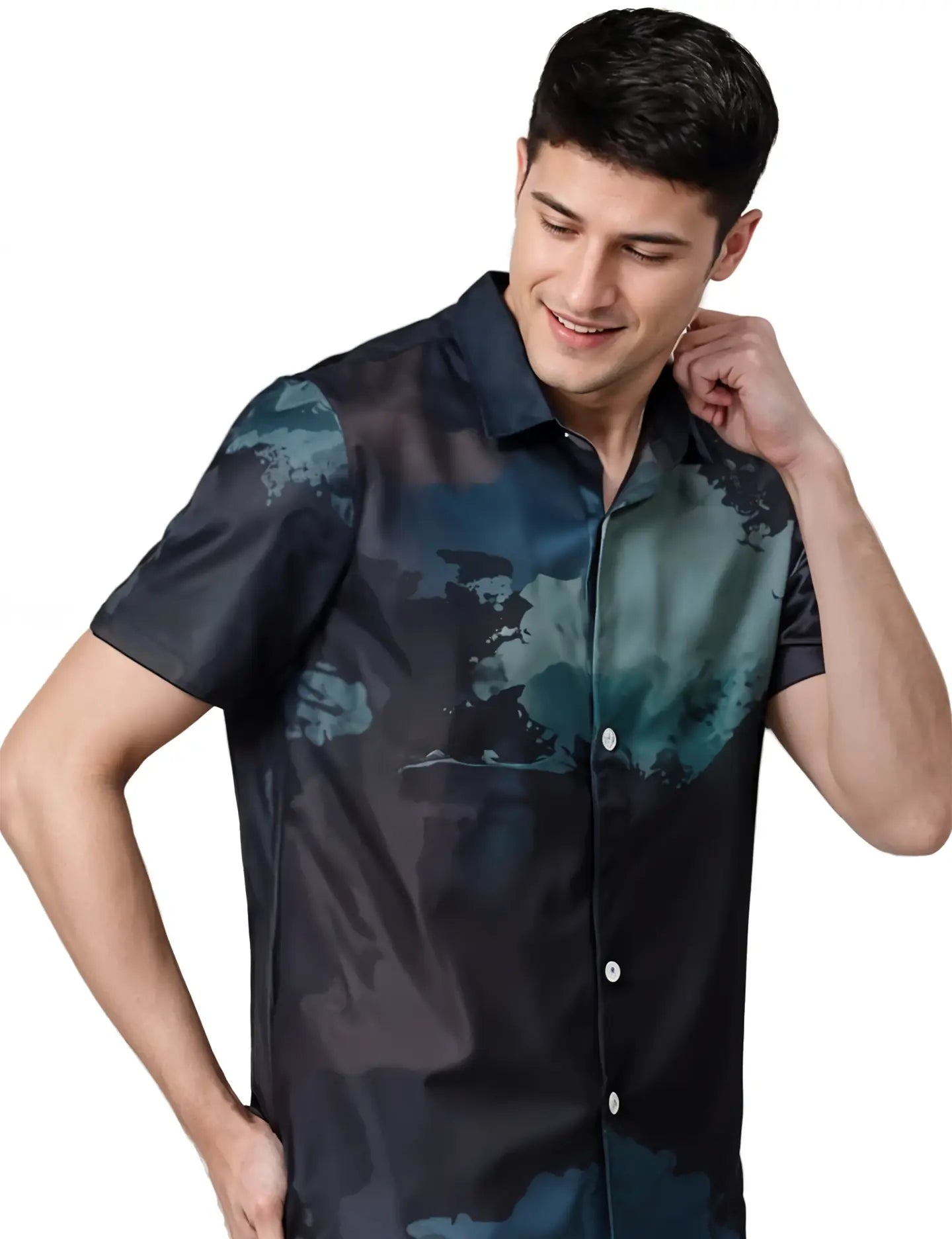 Multi Color Splash Men's Shirt Half Sleeves Exclusive Summer Edition